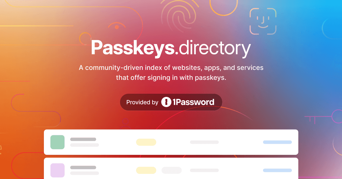 passkeys.directory